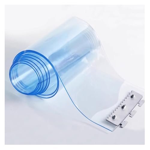 Gewerblich Kunststoff-Türvorhang, 1 Streifen-Tor-Set – 0,06 Zoll Dick PVC Wasserdicht Und Isolierend Begehbar Für Wohngebäude, Kühlräume, Lagerhäuser(19.7x210cm)