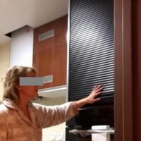 Schrankfronten mit Rolladen, Schiebetür for Rollladenschränke, schwarz, ABS-Kunststoff, verschiedene Größen(22x28" (55.9x71.1cm))