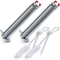 Türscharnierfedern Türfedern wie Bosch 00754866 Spülmaschine Reparatursatz mit Seilzügen für Geschirrspüler (Rot)
