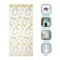 Magnet Fliegengitter Tür Insektenschutz, Moskitovorhang Einfach Zu Montieren Luft Kann Frei Strömen zum Kindern Haustier Terrassentür-80x210cm(31x83inch)-F