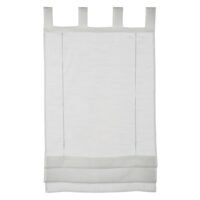 GARDINIA Raffrollo, Transparenter Voile-Stoff, Schlaufen, Weiß, 90 x 140 cm