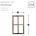 UNUS Deko Fenster aus Holz, Fensterrahmen im Vintage Design, Bilderrahmen rechteckig 50 x 32 x 2 cm - Image 7